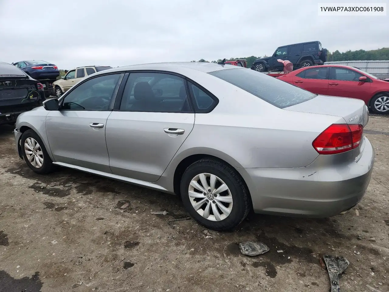 2013 VOLKSWAGEN PASSAT VIN 1VWAP7A3XDC061908 — фото 2