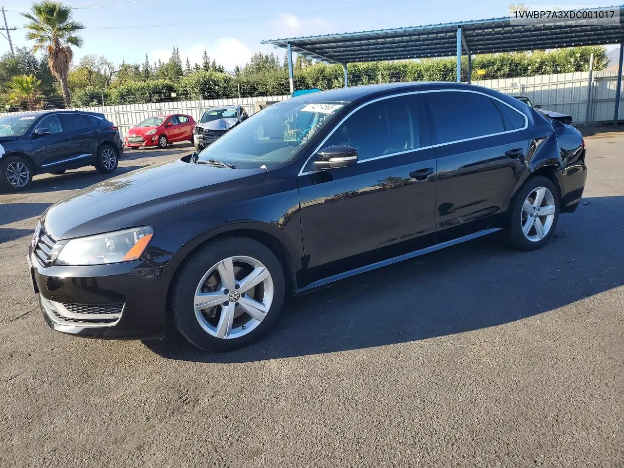 VOLKSWAGEN PASSAT 2013, VIN 1VWBP7A3XDC001017