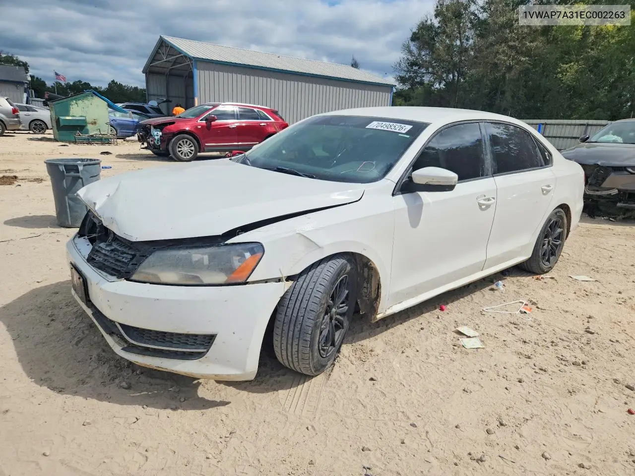VOLKSWAGEN PASSAT 2014, VIN 1VWAP7A31EC002263