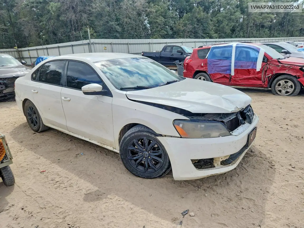 2014 VOLKSWAGEN PASSAT VIN 1VWAP7A31EC002263 — фото 4