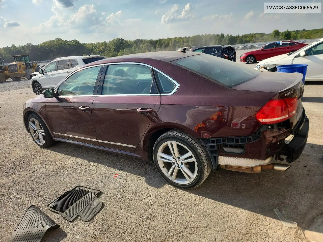 2014 VOLKSWAGEN PASSAT VIN 1VWCS7A33EC065629 — фото 2