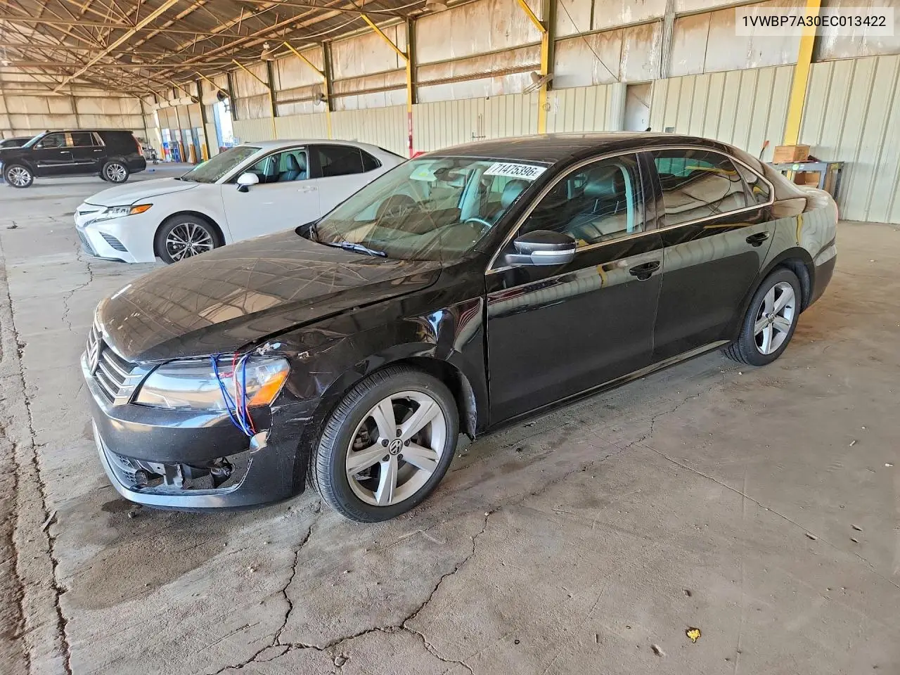 VOLKSWAGEN PASSAT 2014, VIN 1VWBP7A30EC013422