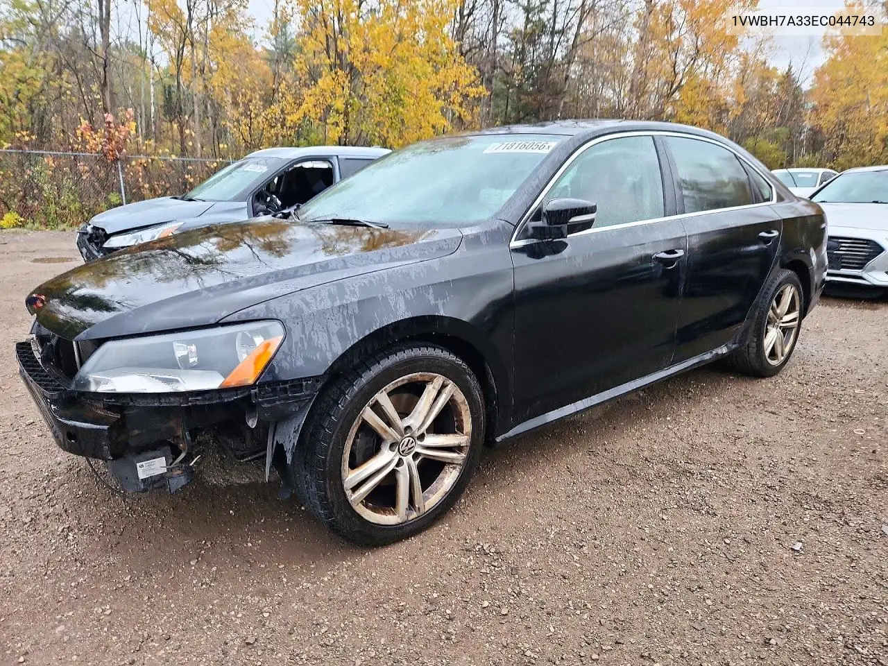 VOLKSWAGEN PASSAT 2014, VIN 1VWBH7A33EC044743
