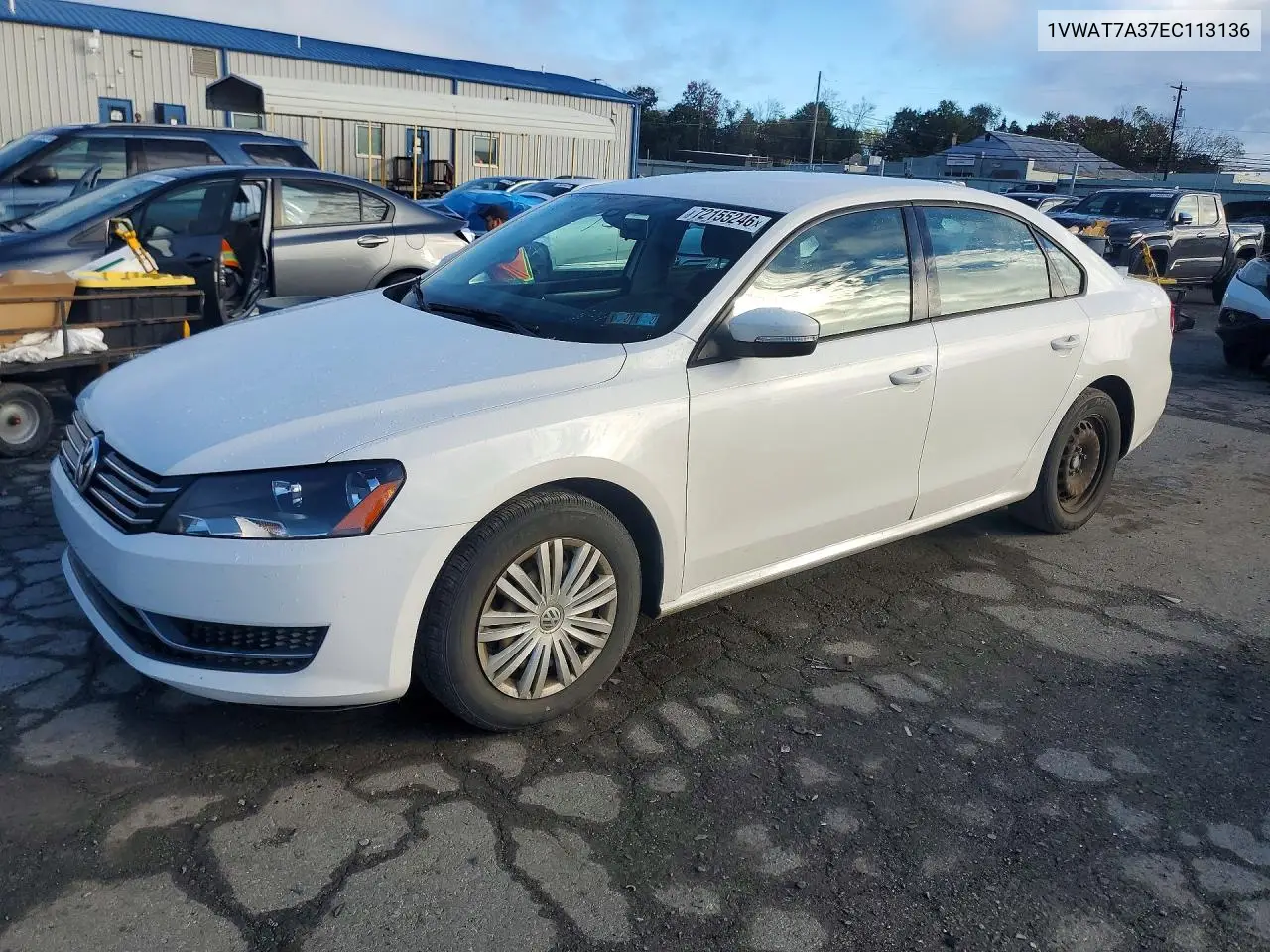 VOLKSWAGEN PASSAT 2014, VIN 1VWAT7A37EC113136