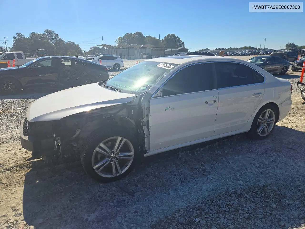 VOLKSWAGEN PASSAT 2014, VIN 1VWBT7A39EC067300