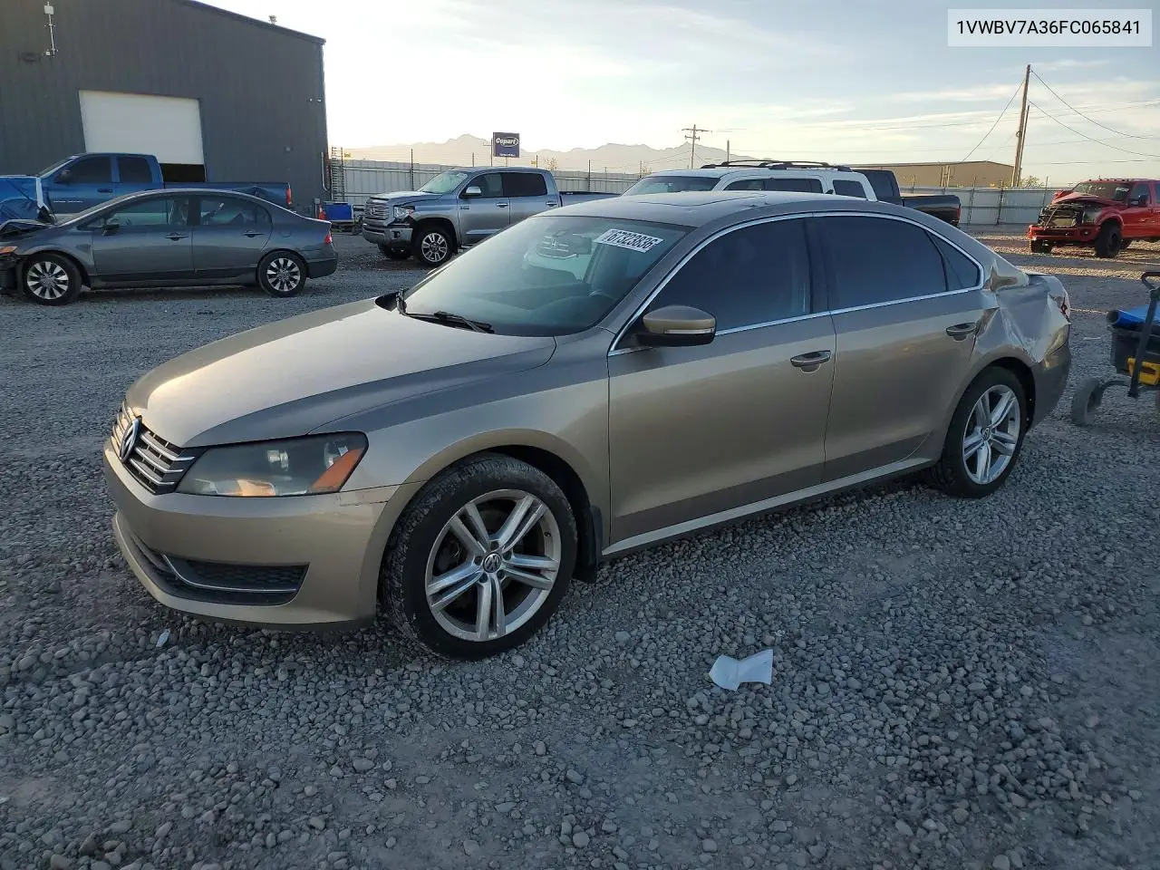 VOLKSWAGEN PASSAT 2015, VIN 1VWBV7A36FC065841