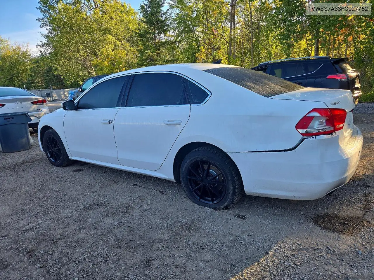 2015 VOLKSWAGEN PASSAT VIN 1VWBS7A33FC027752 — фото 2