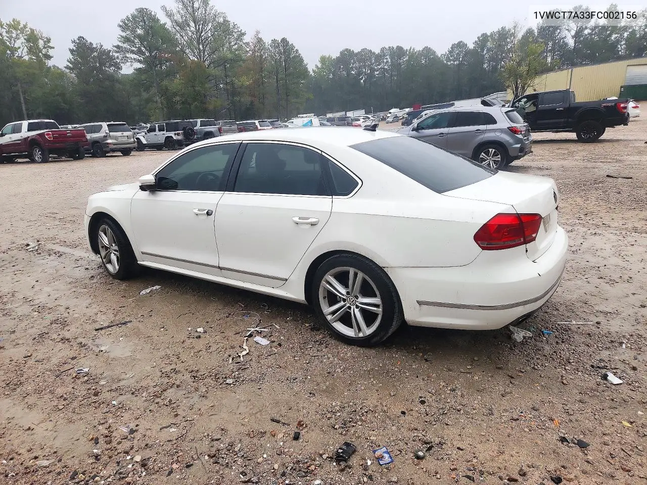 2015 VOLKSWAGEN PASSAT VIN 1VWCT7A33FC002156 — фото 2