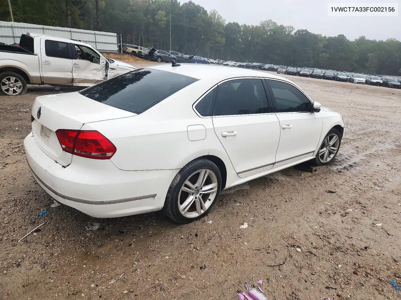 2015 VOLKSWAGEN PASSAT VIN 1VWCT7A33FC002156 — фото 3