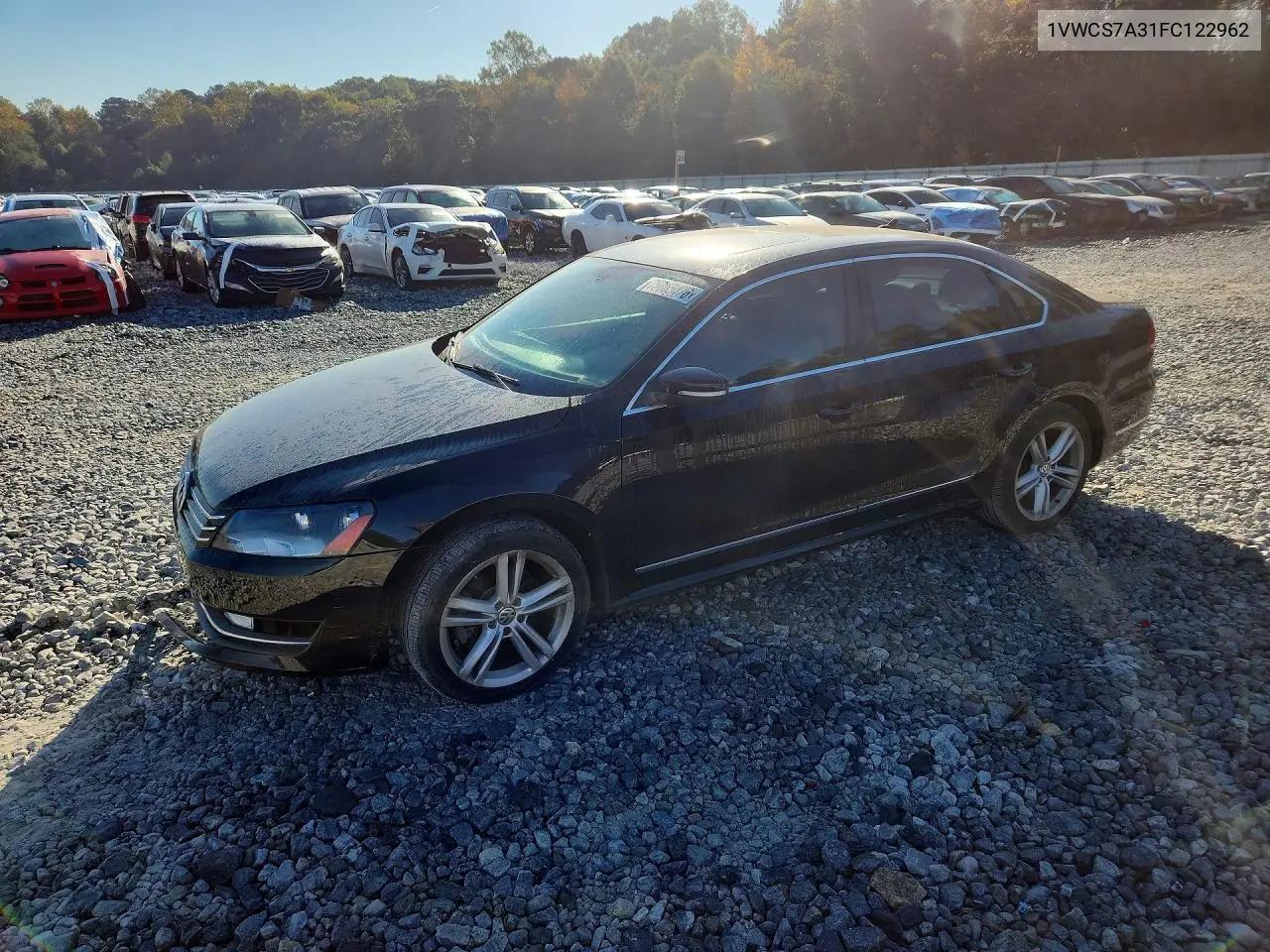 VOLKSWAGEN PASSAT 2015, VIN 1VWCS7A31FC122962