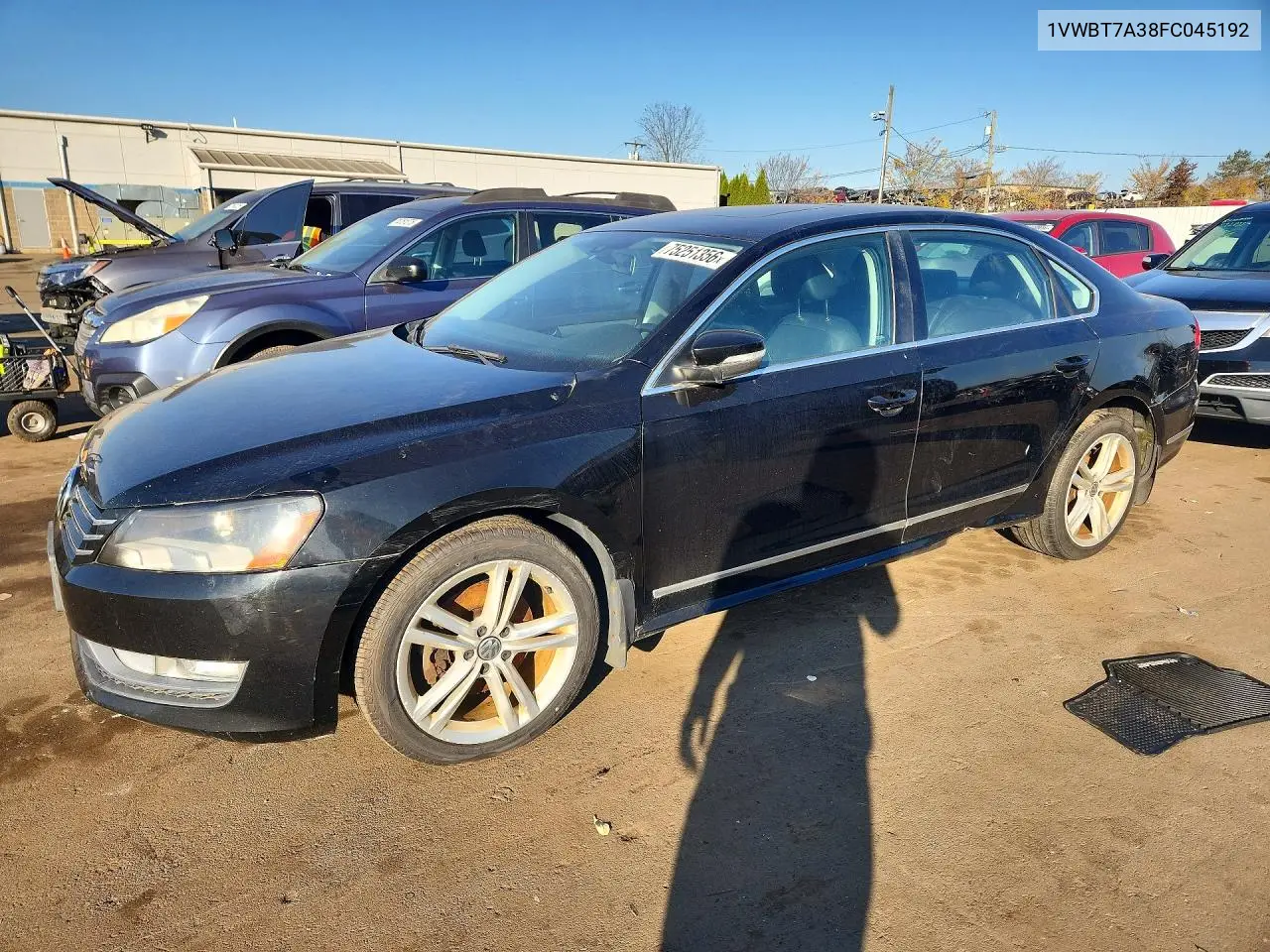 VOLKSWAGEN PASSAT 2015, VIN 1VWBT7A38FC045192