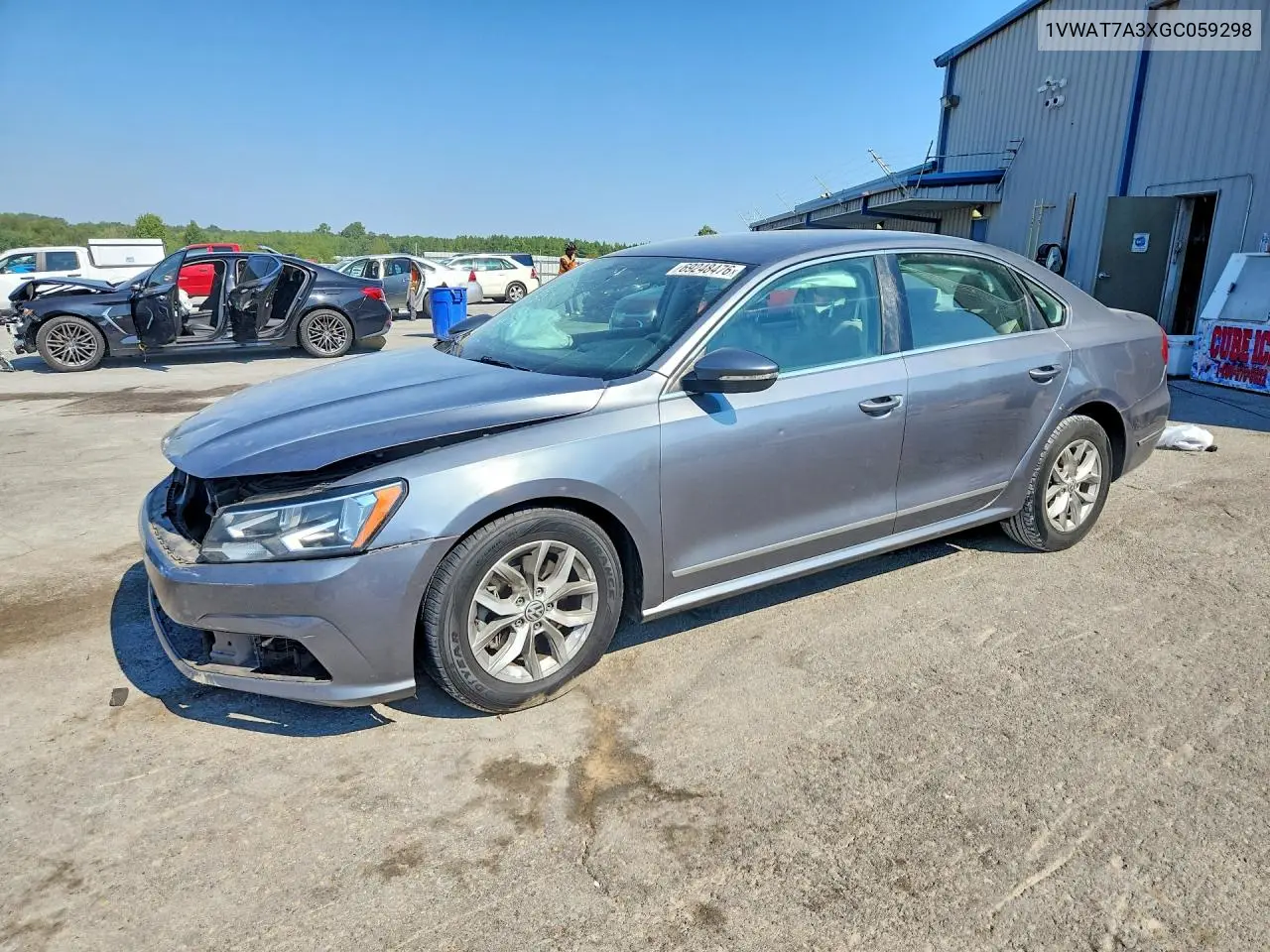 VOLKSWAGEN PASSAT 2016, VIN 1VWAT7A3XGC059298