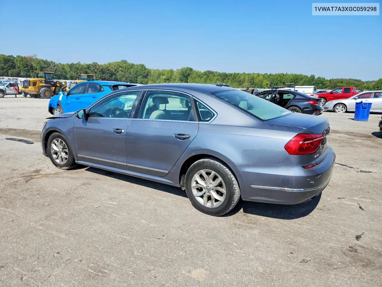 2016 VOLKSWAGEN PASSAT VIN 1VWAT7A3XGC059298 — фото 2