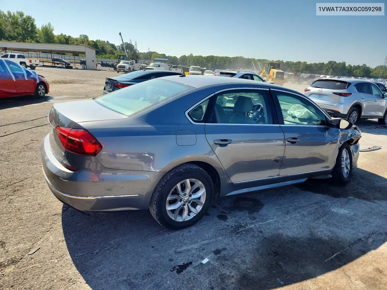 2016 VOLKSWAGEN PASSAT VIN 1VWAT7A3XGC059298 — фото 3