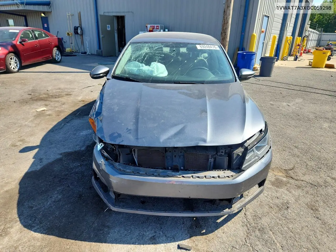 2016 VOLKSWAGEN PASSAT VIN 1VWAT7A3XGC059298 — фото 5