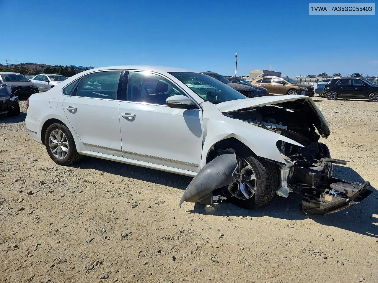 2016 VOLKSWAGEN PASSAT VIN 1VWAT7A35GC055403 — фото 4