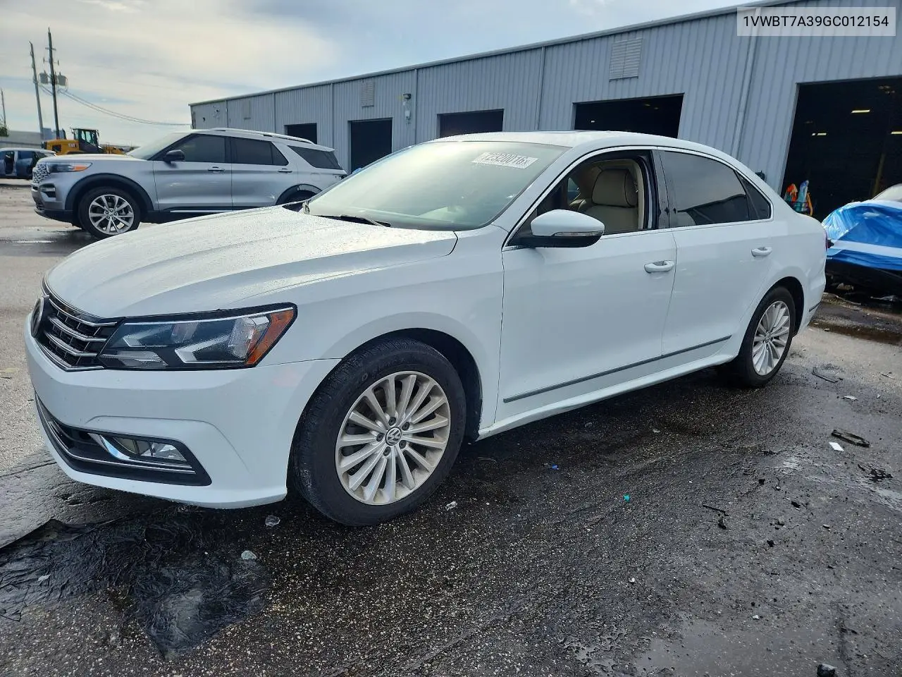 VOLKSWAGEN PASSAT 2016, VIN 1VWBT7A39GC012154
