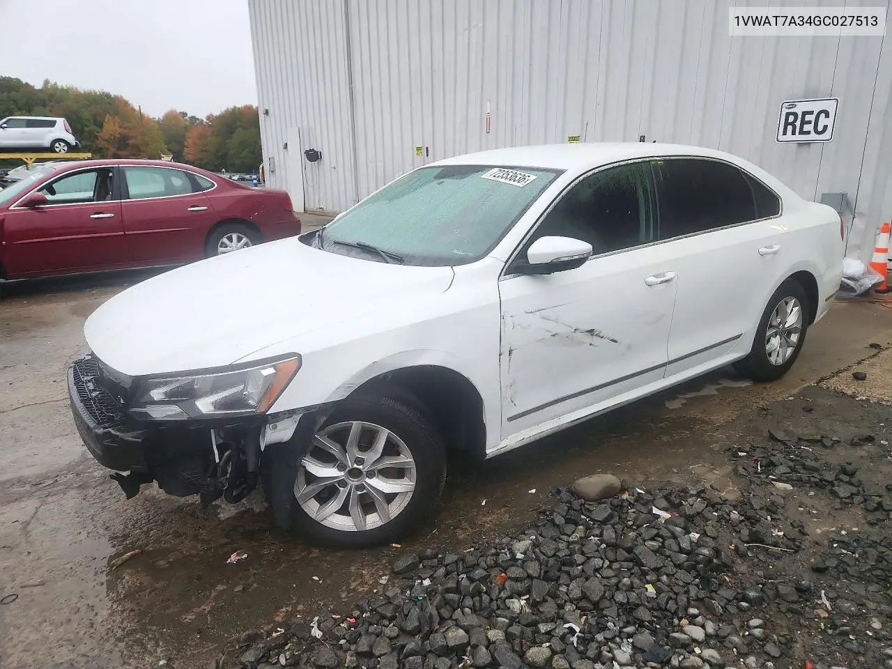 VOLKSWAGEN PASSAT 2016, VIN 1VWAT7A34GC027513