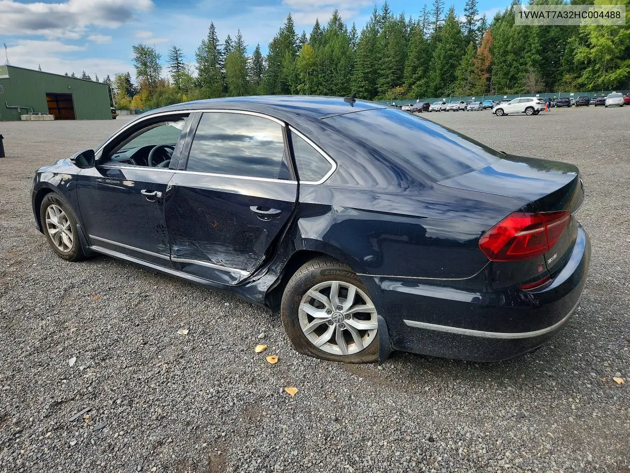 2017 VOLKSWAGEN PASSAT VIN 1VWAT7A3XHC008448 — фото 2