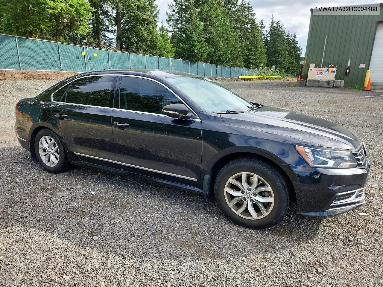 2017 VOLKSWAGEN PASSAT VIN 1VWAT7A3XHC008448 — фото 4