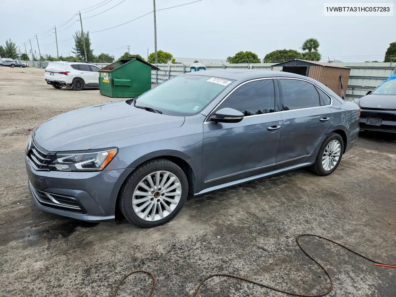 VOLKSWAGEN PASSAT 2017, VIN 1VWBT7A31HC057283