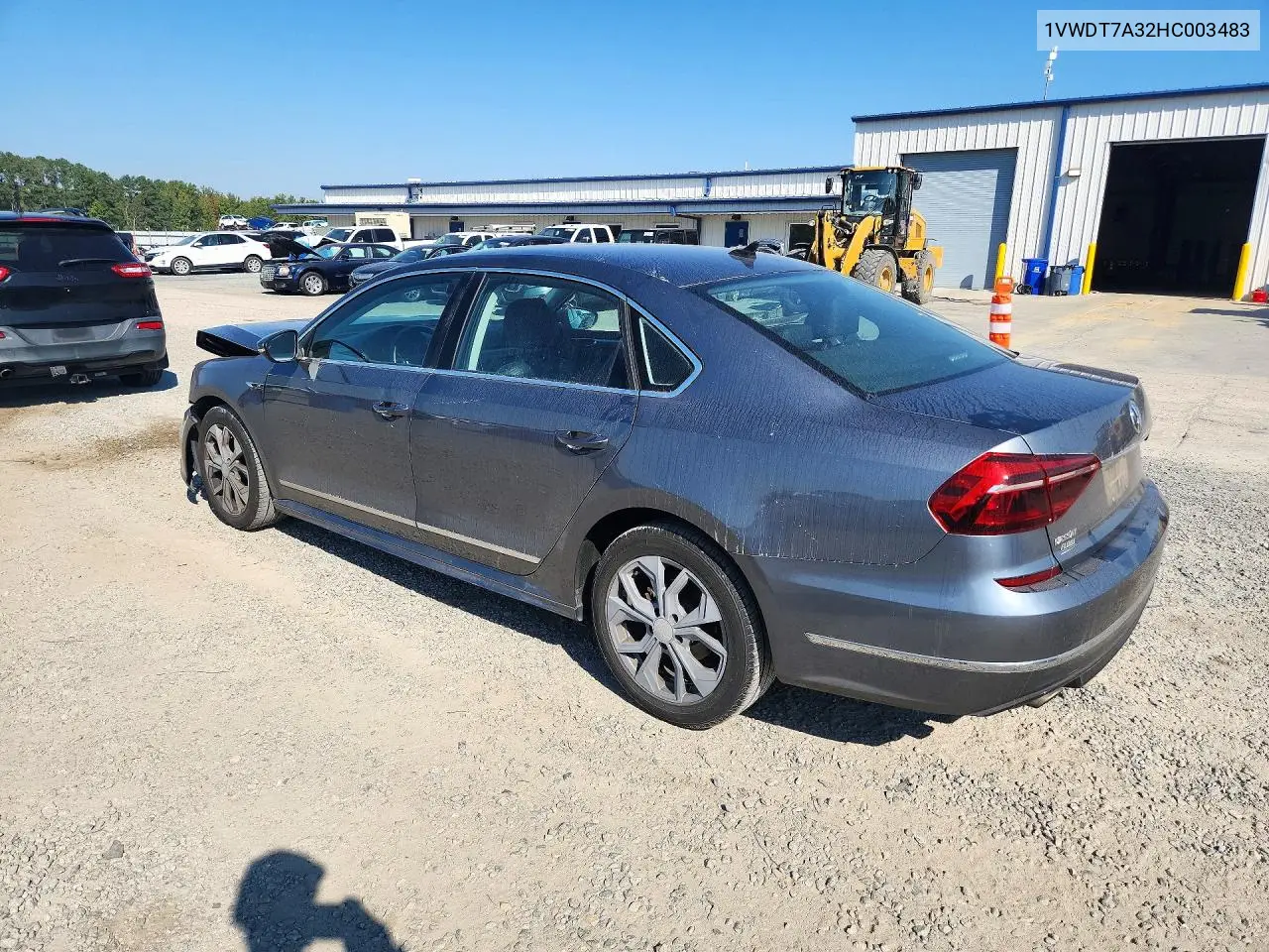 2017 VOLKSWAGEN PASSAT VIN 1VWDT7A32HC003483 — фото 2