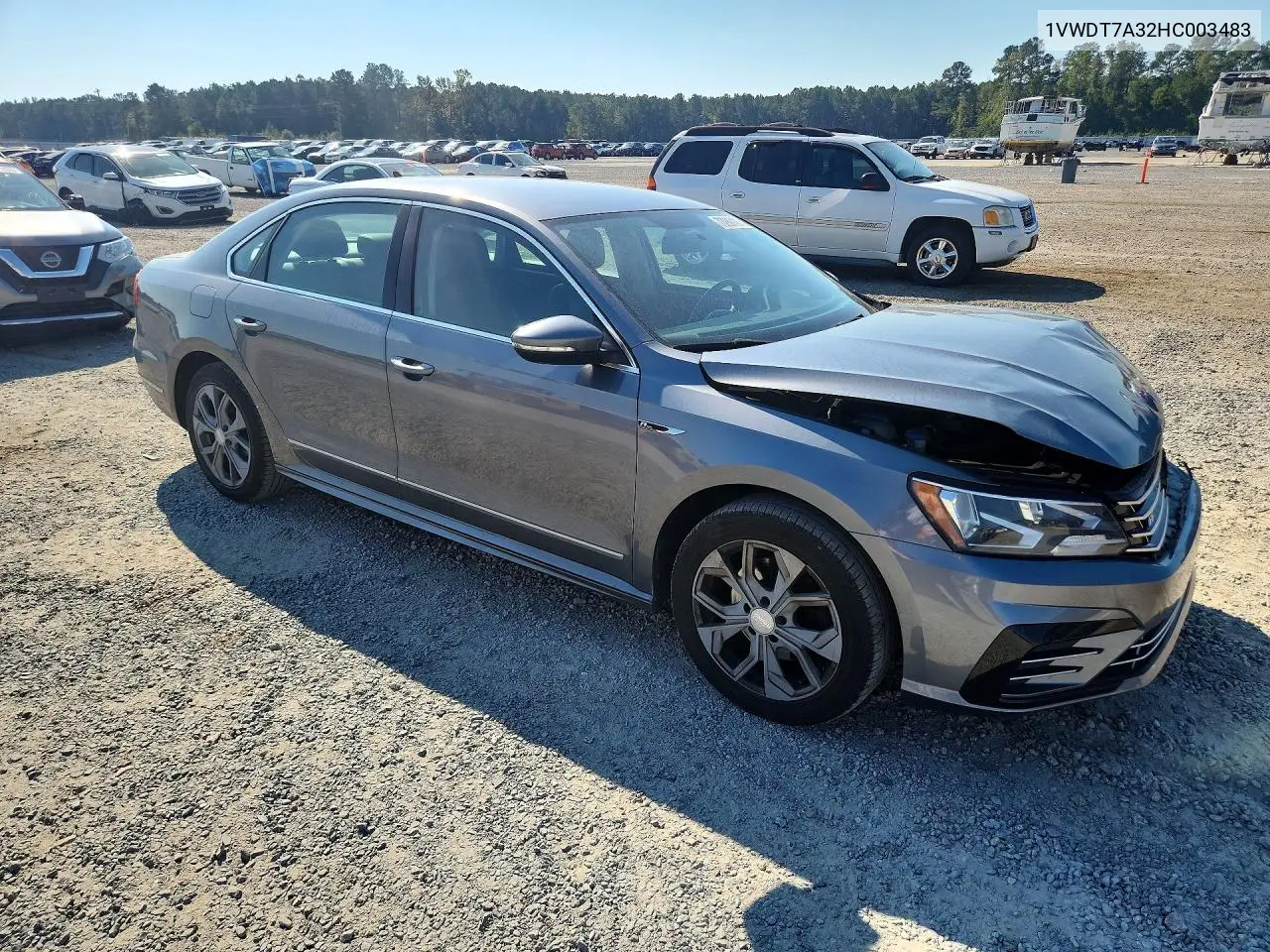 2017 VOLKSWAGEN PASSAT VIN 1VWDT7A32HC003483 — фото 4