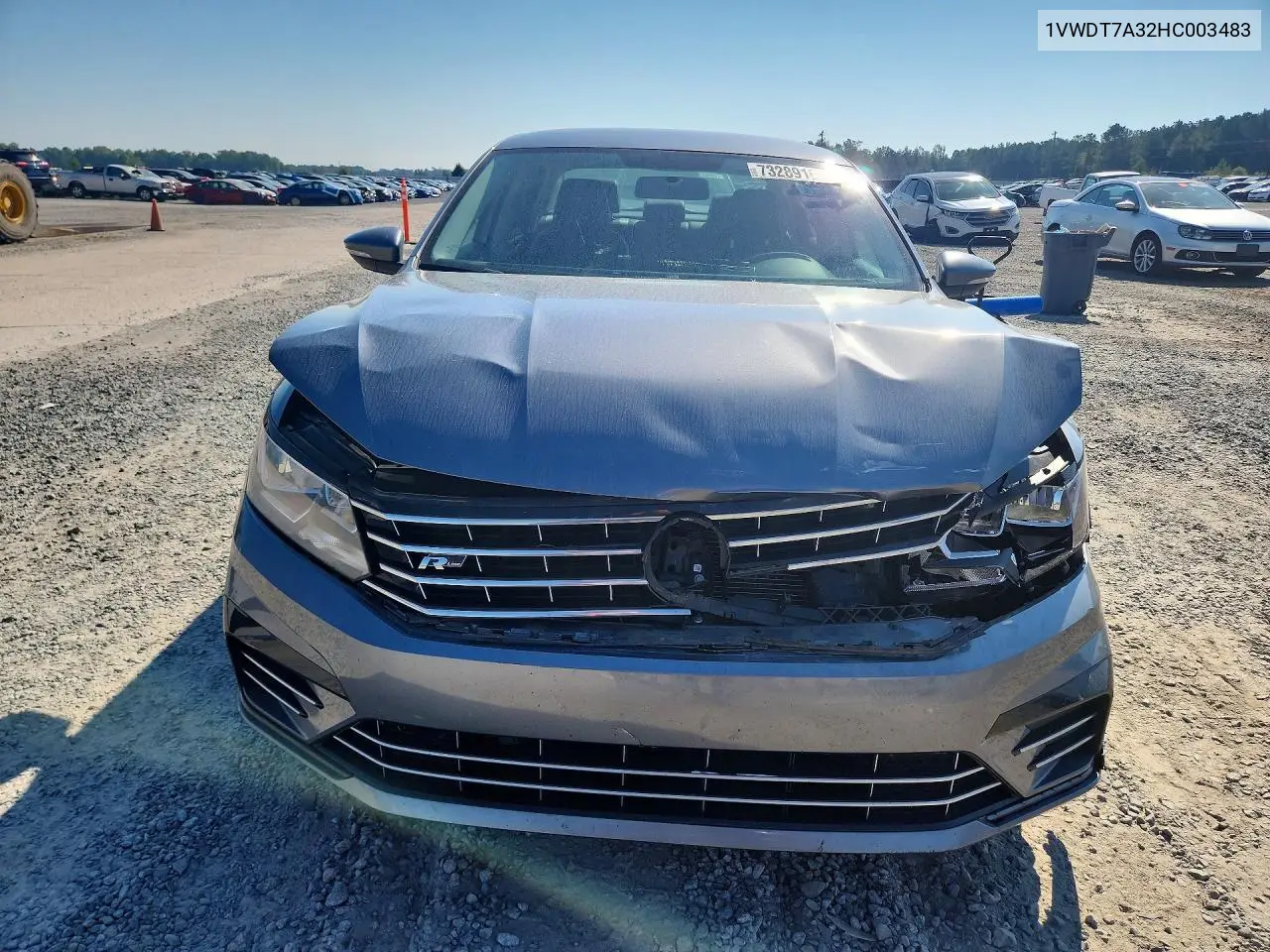 2017 VOLKSWAGEN PASSAT VIN 1VWDT7A32HC003483 — фото 5