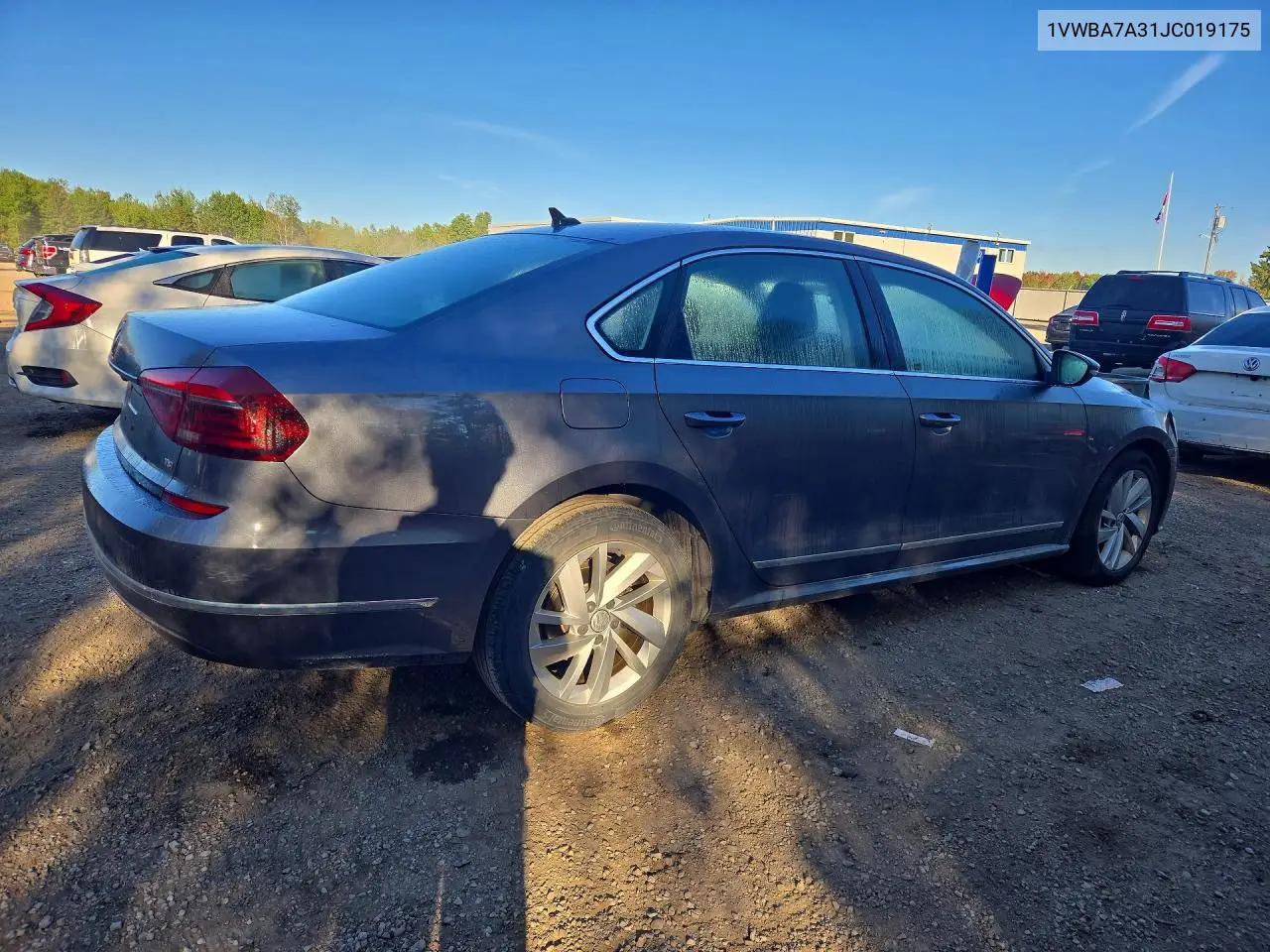 2018 VOLKSWAGEN PASSAT VIN 1VWBA7A31JC019175 — фото 3