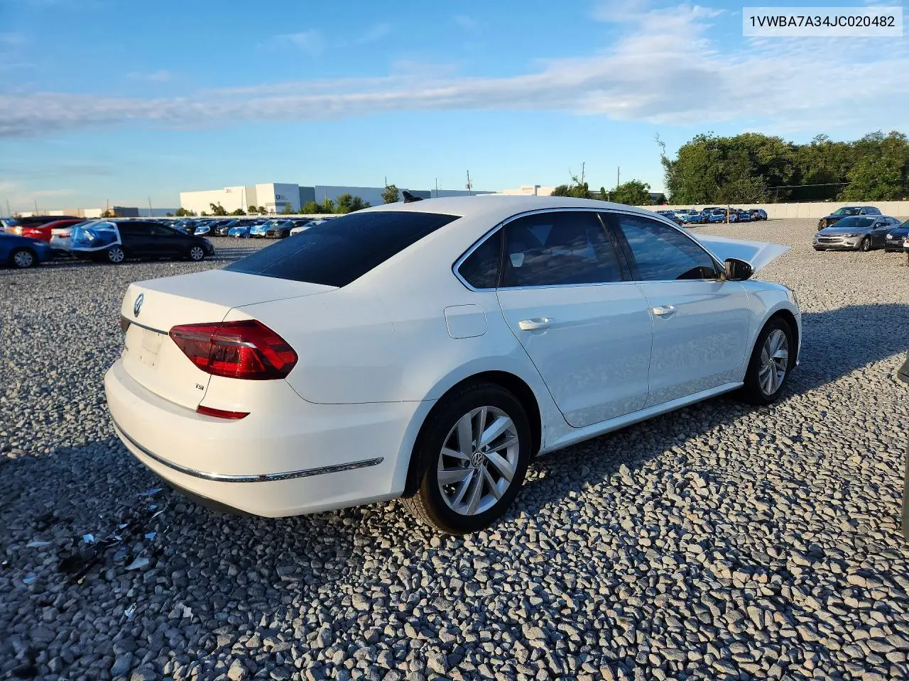 2018 VOLKSWAGEN PASSAT VIN 1VWBA7A34JC020482 — фото 3