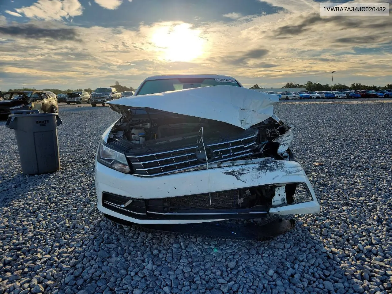 2018 VOLKSWAGEN PASSAT VIN 1VWBA7A34JC020482 — фото 5
