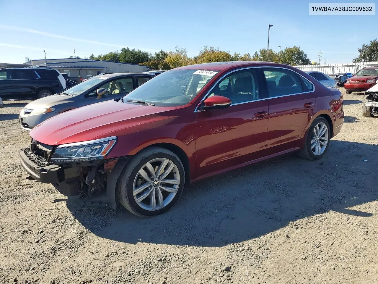 VOLKSWAGEN PASSAT 2018, VIN 1VWBA7A38JC009632