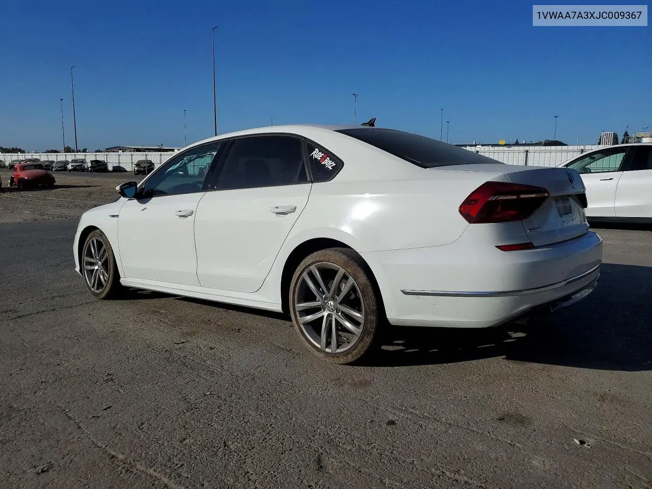 2018 VOLKSWAGEN PASSAT VIN 1VWAA7A3XJC009367 — фото 2