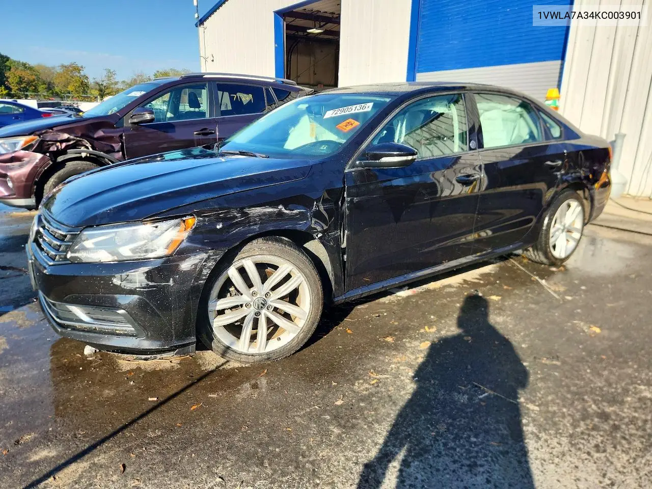 VOLKSWAGEN PASSAT 2019, VIN 1VWLA7A34KC003901