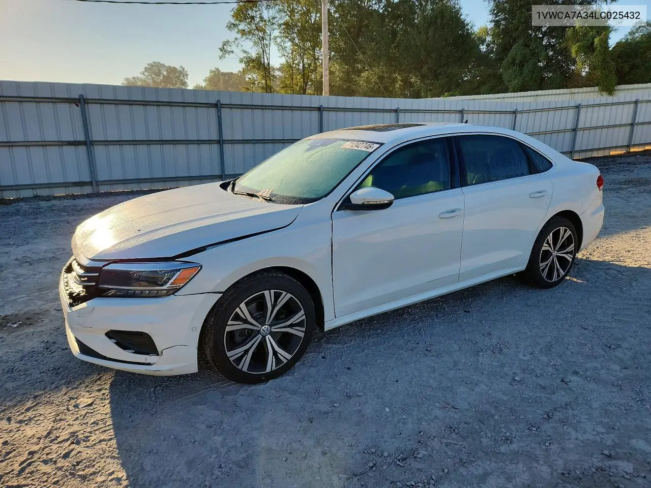 VOLKSWAGEN PASSAT 2020, VIN 1VWCA7A34LC025432