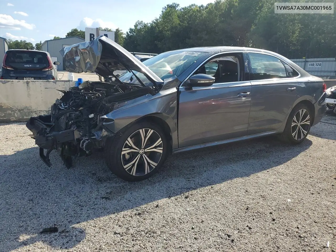 VOLKSWAGEN PASSAT 2021, VIN 1VWSA7A30MC001965