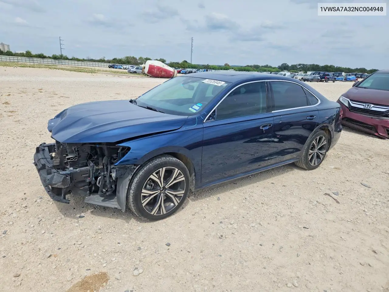 VOLKSWAGEN PASSAT 2022, VIN 1VWSA7A32NC004948