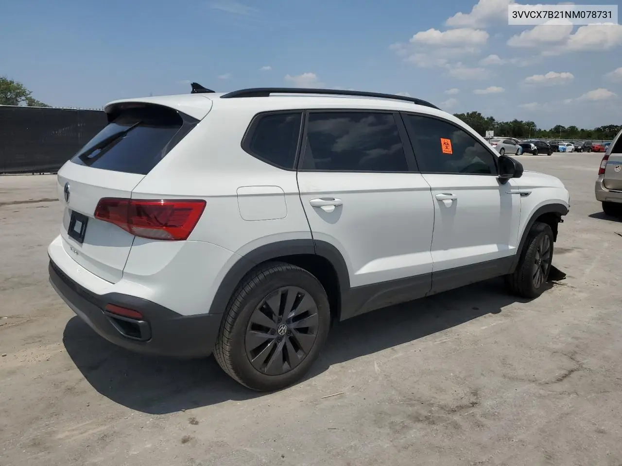 2022 VOLKSWAGEN TAOS VIN 3VVCX7B21NM078731 — фото 3