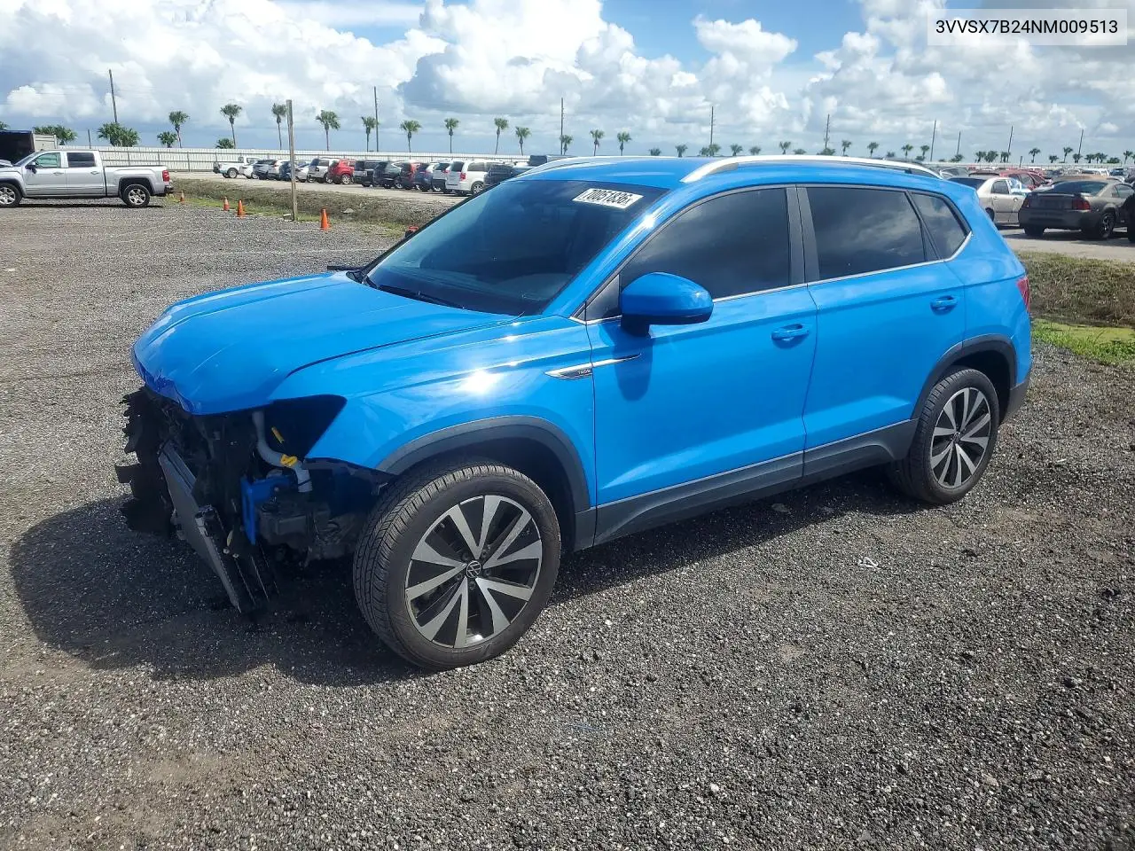VOLKSWAGEN TAOS 2022, VIN 3VVSX7B24NM009513