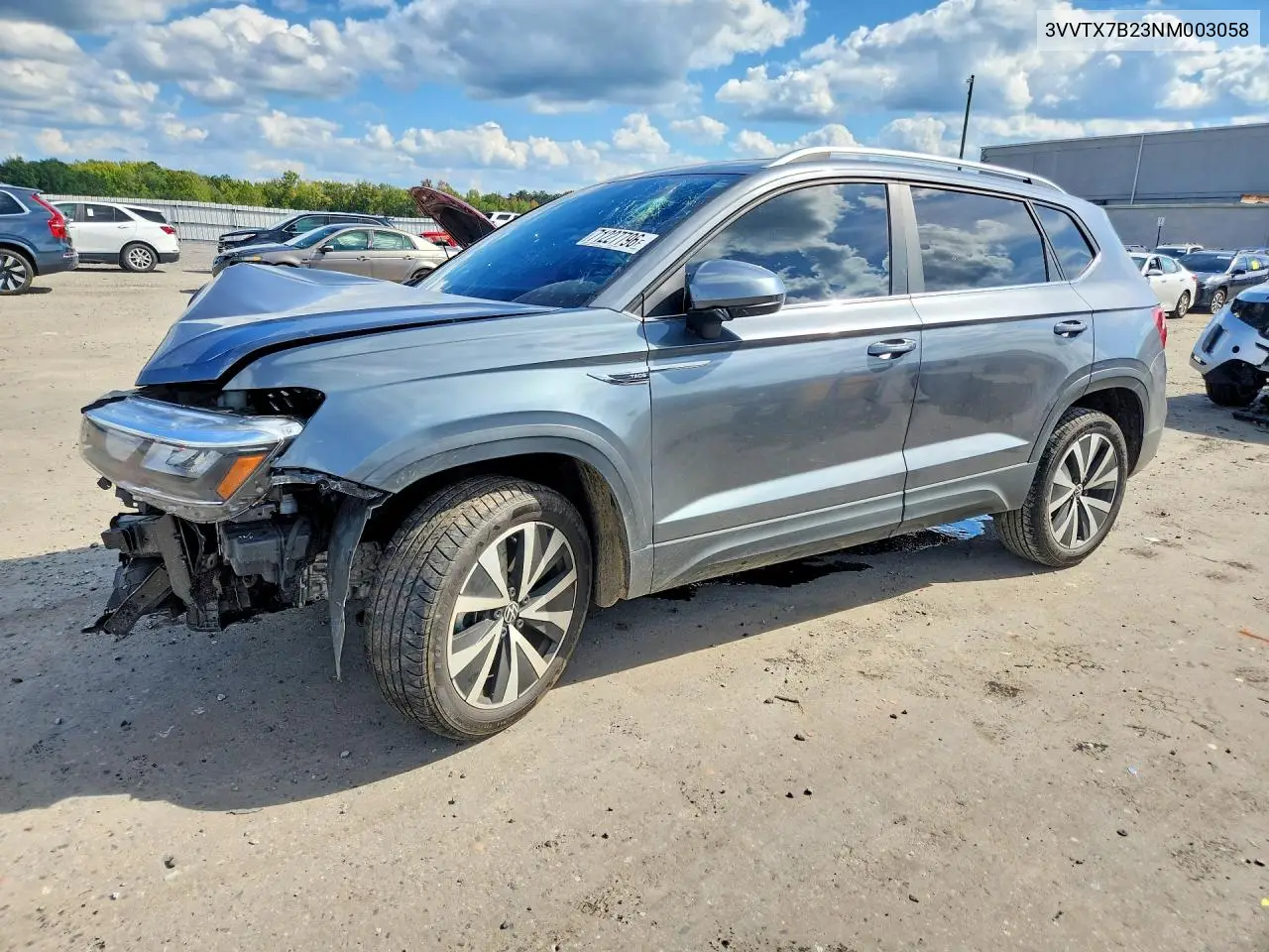 VOLKSWAGEN TAOS 2022, VIN 3VVTX7B23NM003058