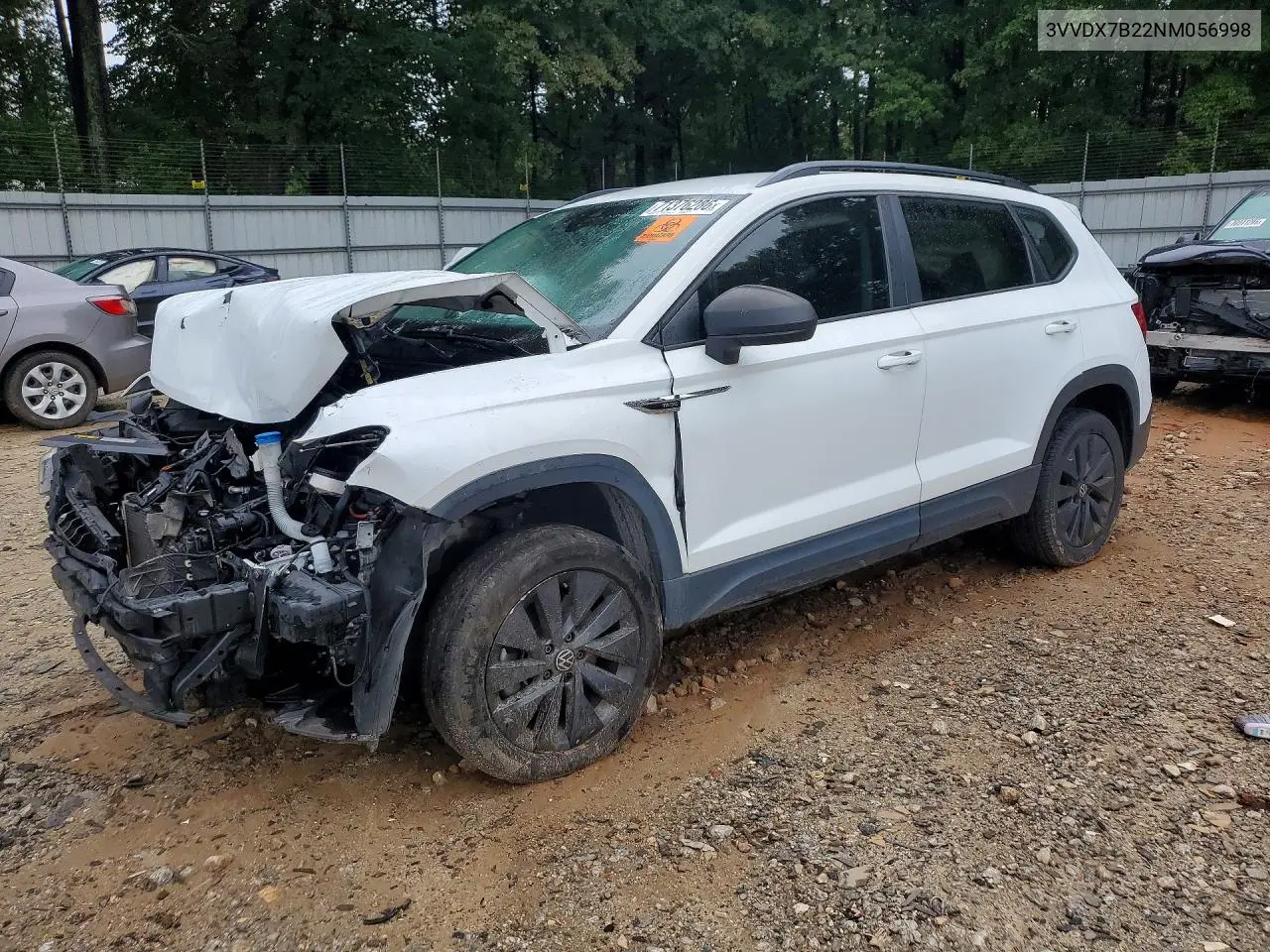 VOLKSWAGEN TAOS 2022, VIN 3VVDX7B22NM056998