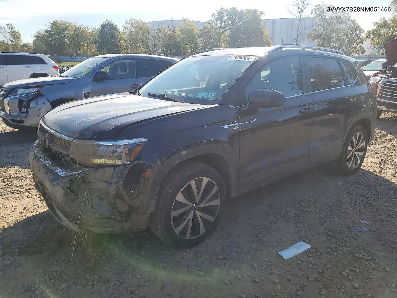 VOLKSWAGEN TAOS 2022, VIN 3VVYX7B28NM051466