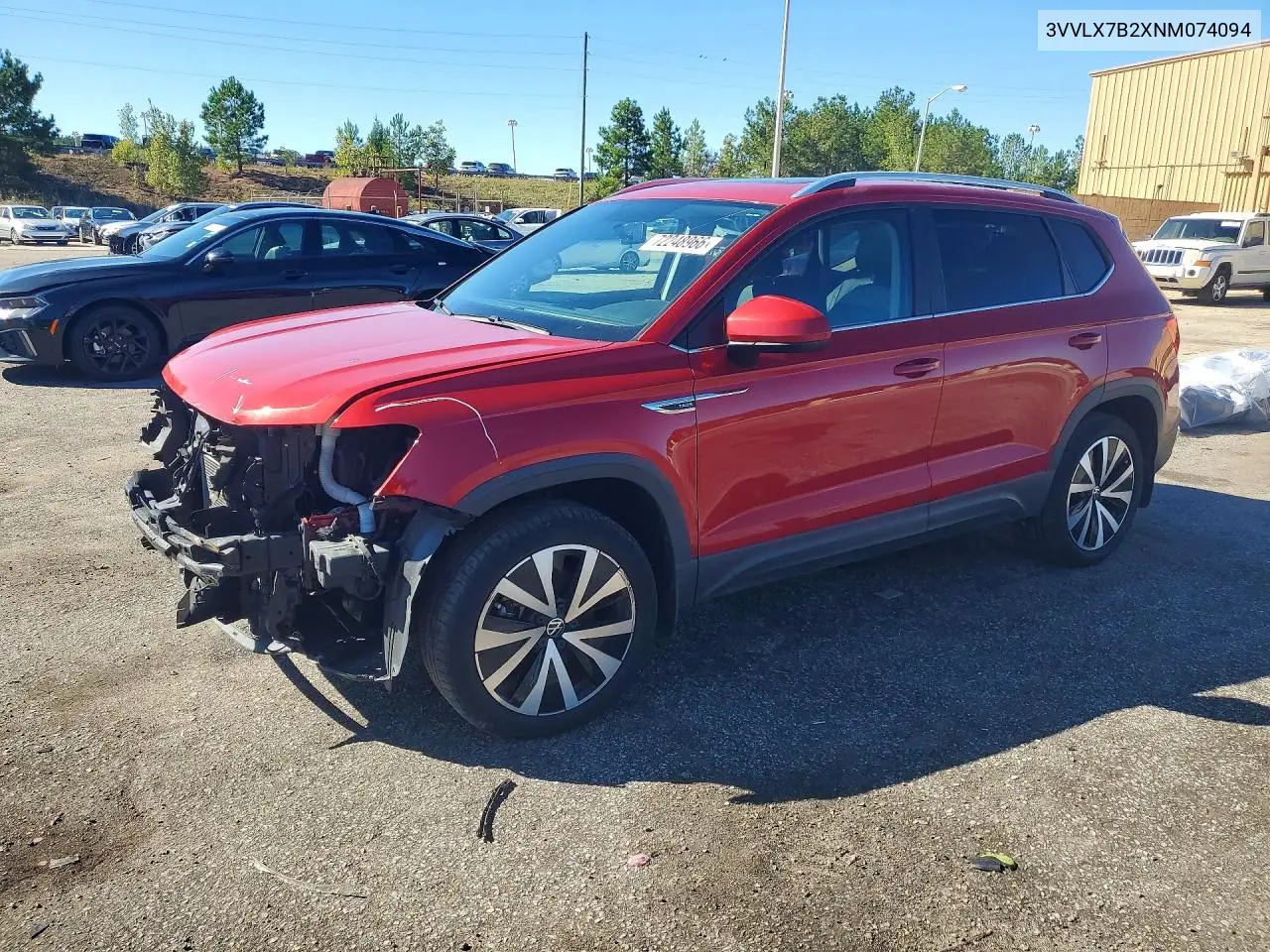 VOLKSWAGEN TAOS 2022, VIN 3VVLX7B2XNM074094
