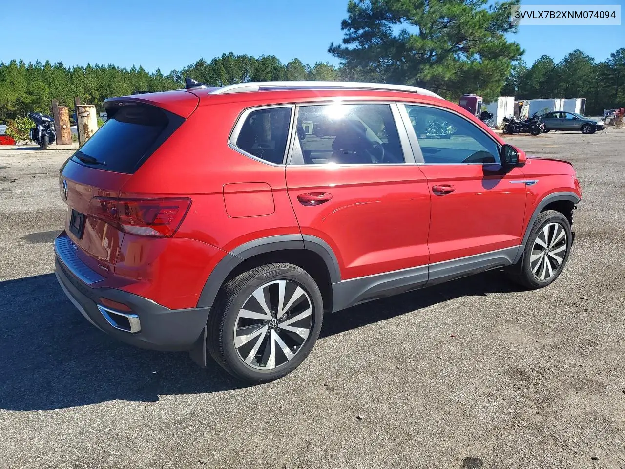 2022 VOLKSWAGEN TAOS VIN 3VVLX7B2XNM074094 — фото 3