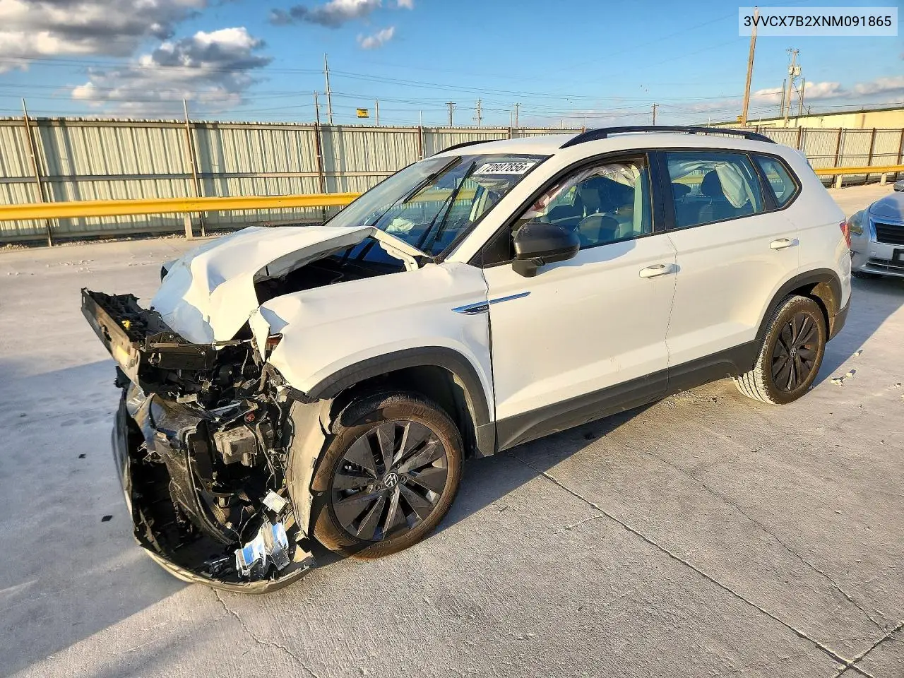 VOLKSWAGEN TAOS 2022, VIN 3VVCX7B2XNM091865