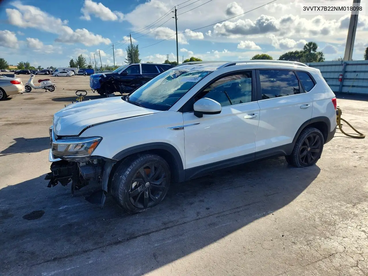 VOLKSWAGEN TAOS 2022, VIN 3VVTX7B22NM018098
