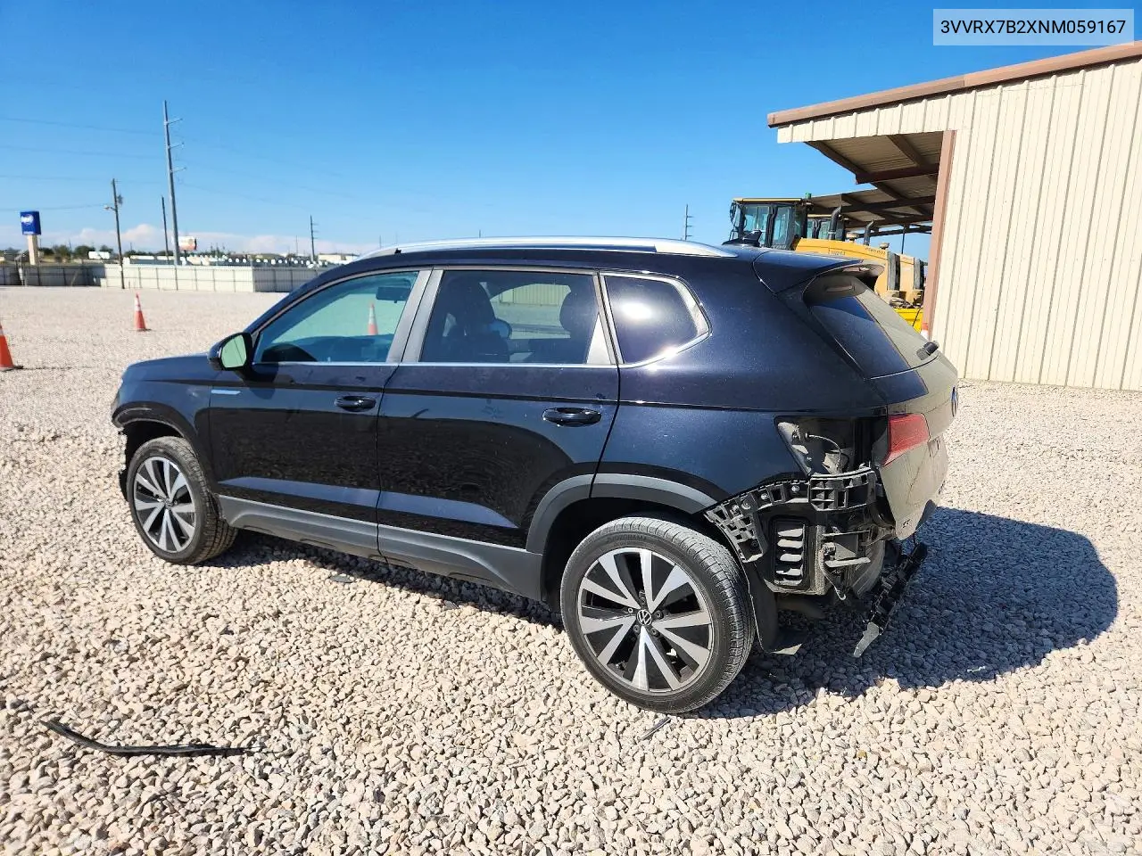 2022 VOLKSWAGEN TAOS VIN 3VVRX7B2XNM059167 — фото 2