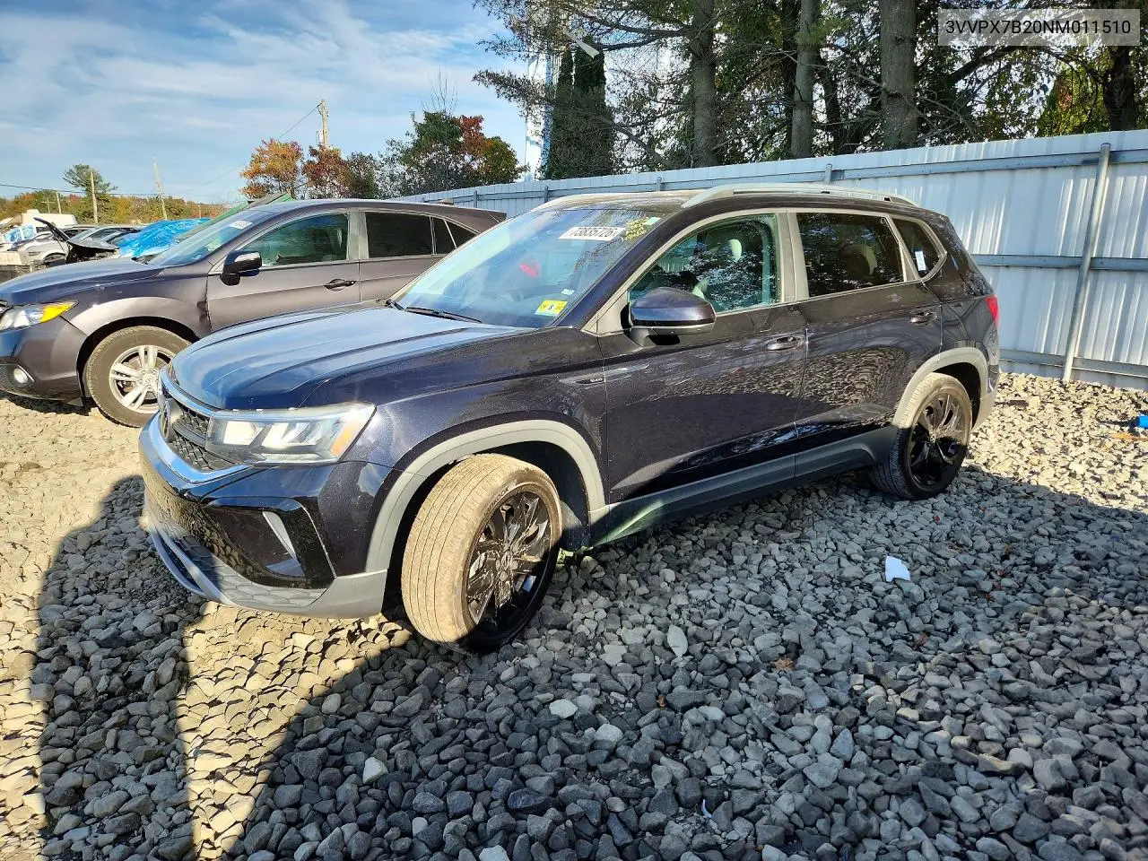 VOLKSWAGEN TAOS 2022, VIN 3VVPX7B20NM011510