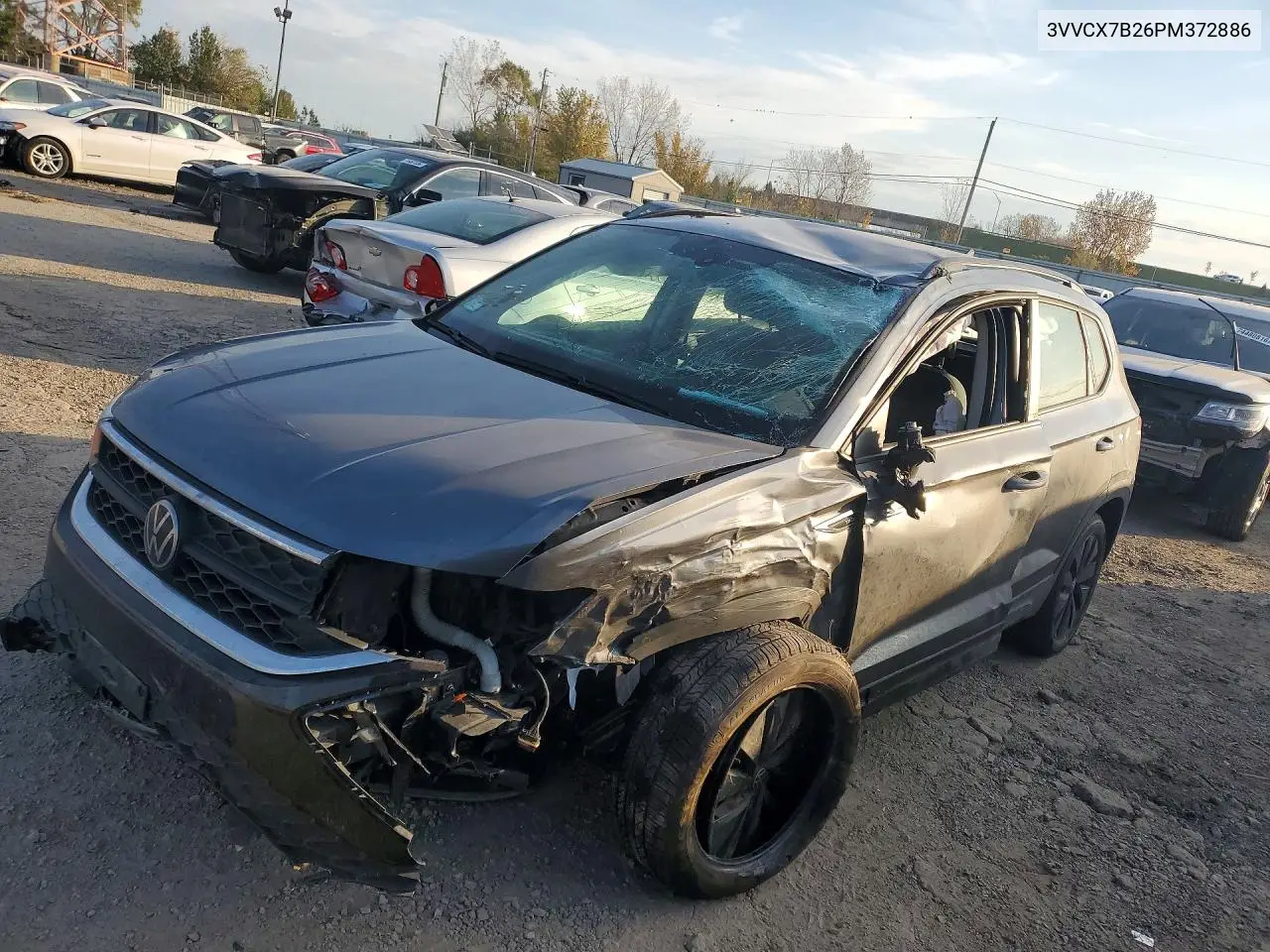 VOLKSWAGEN TAOS 2023, VIN 3VVCX7B26PM372886