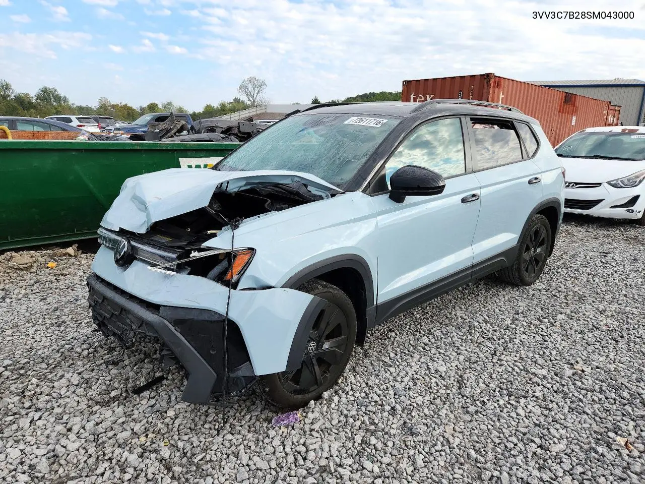 VOLKSWAGEN TAOS 2025, VIN 3VV3C7B28SM043000